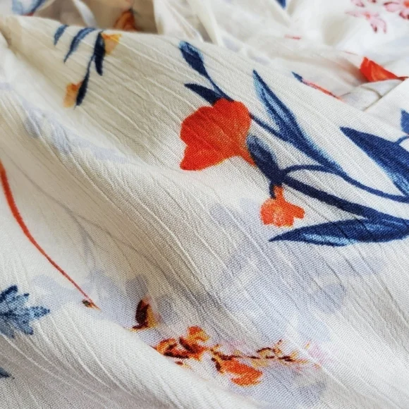 Miss Me Size L - Women's Ivory Floral Cutout Halter Dress - Picture 7 of 8